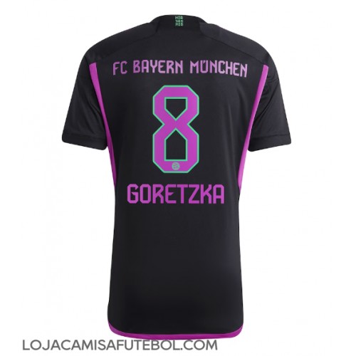 Camisa de Futebol Bayern Munich Leon Goretzka #8 Equipamento Secundário 2023-24 Manga Curta